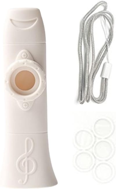 Draagbare Kazoo - Muziek Instrument - Muziek Maken - Luid Resonant Geluid - Compact Lichtgewicht - Wit