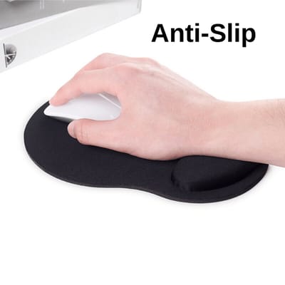 Waledano® Muismat Anti Slip - Muisarm - Polsklachten - Comfortabele Polssteun - Computer - Laptop - Gaming - Ergonomisch - Muismat - Anti Slip - Zwart