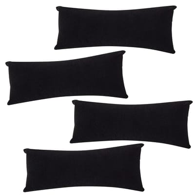 Dailygoods- Horloge-kussen 4 Stuks - Fluwelen Display-kussen - Sieradenstandaard - Kussenarmband - Geschikt voor Armbanden/Halskettingen - Zwart - Sieradenkussen