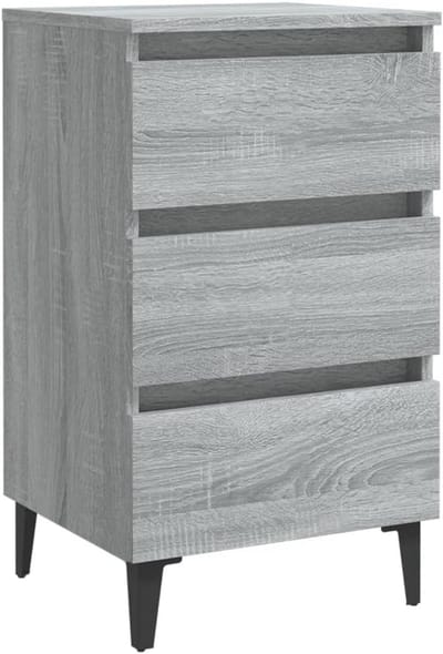 Sidetable met metalen poten 40x35x69 cm in grey sonoma oak