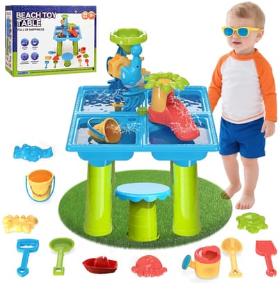 Dreamhigh® Waterspeeltafel - Multifunctionele Watertafel voor Buiten - Zand - en Waterspeeltafel voor Kinderen van 1–4 Jaar - Waterspeeltafel voor Strand - en Zomeractiviteiten