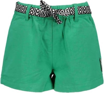 B.Nosy-Girls woven pants with herringbone bow-Golf green
