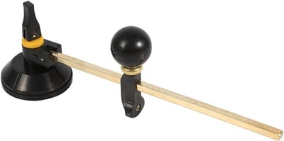 Ronde glas snijder van rubber en aluminium voor vakmensen en professionele glasbewerkers, 30 cm lang, ideaal voor precisiewerk en hobbyprojecten