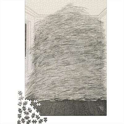 Houten Puzzel - Kunstpuzzel Tekenpuzzel - Ontspannen Spel - Zonering Ontwerp Achterkant - 1000 stukjes 75x50cm - Stijl 6