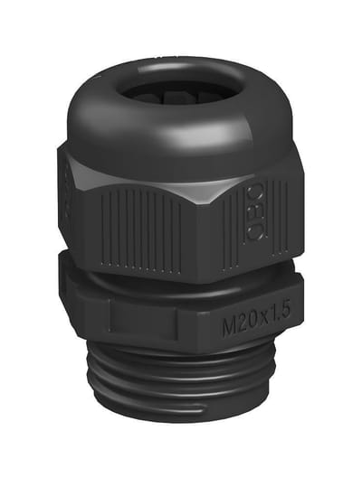 M20 IP68 Metric Kabeldoorvoer Met Trekontlasting Zwart - 2022887 [10 Stuks]