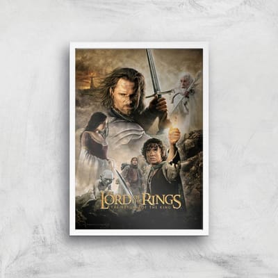 Lord Of The Rings: The Return Of The King Giclee Art Print - A3 - White Frame