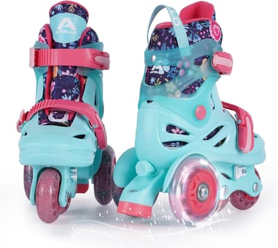 Kinder rolschaatsen - Verstelbare skates - Beginners leren - Hybride ontwerp - Maat 26-30 - Munt