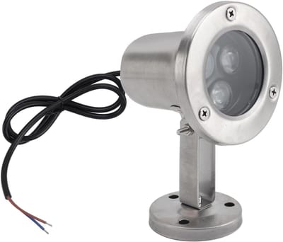 Waterdichte LED-dompelspot voor vijver, fontein en zwembad - Roestvrij Staal - Onderwatersfeer verlichting - Puur wit