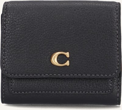 Coach Mila Small Flap Wallet Portemonnees Dames - Zwart - Maat ONESIZE