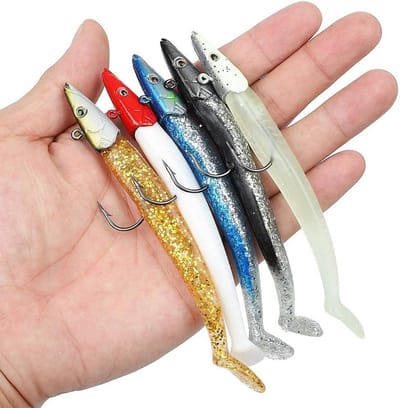 Zachte Shrimp Lokaas voor Zeehengel - 5 Kleuren - PVC Lokaas - Hengelsport - Vis - Zeehengel - Zeevis - Roofvissen - Lokaas - Set - Hengelaar