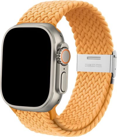 Innerlight® Nylon+ - Geel Geweven - 38/40/41mm - Nylon bandje geschikt voor Apple Watch - Geschikt als Apple Watch bandje voor Series 1/2/3/4/5/6/7/8/9/10 42mm/11 42mm/SE