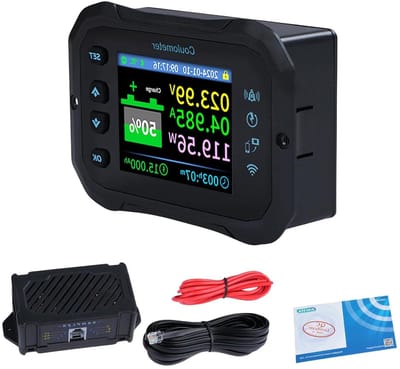 Batterijmonitor - Voltmeter App - Batterij Bewaken - WiFi Afstandsbediening - 10-100V 100A - Zwart