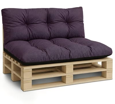 Palletkussens Outdoor Kussen Rugkussen 120x40 cm - Kussens voor pallets Euopallets palletbank en palletmeubels palletkussens 120 x 40 Bordeaux Eco linnen