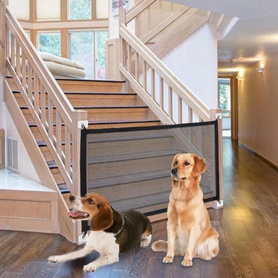 Veilige Outdoor Hondenomheining en Dierenbarrière voor Trappen en Deuren zonder Boren - Ideaal voor Huisdieren en Kinderen