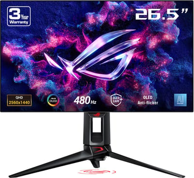 ASUS ROG Swift OLED PG27AQDP - QHD OLED Gaming Monitor - 480Hz - 0.03ms - 27 Inch