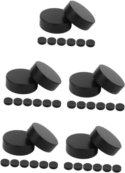 Hockey Pucks - Straat Hockey - Training en Wedstrijden - Hoge Duurzaamheid - 5 Stuks - Zwart