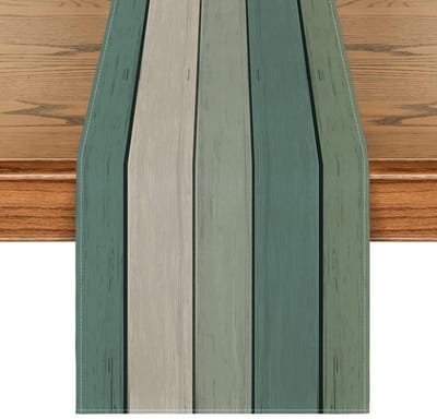 Dailygoods - Rustieke Tafelloper met Groene Planken voor Binnen en Buiten