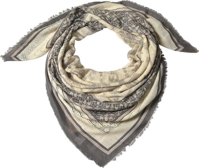 Juleeze Sjaal Dames Print 140x140 cm Grijs Synthetisch Shawl Dames