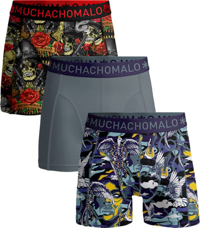 Muchachomalo Heren Boxershorts 3 Pack - Normale Lengte - M - Mannen Onderbroek met Zachte Elastische Tailleband
