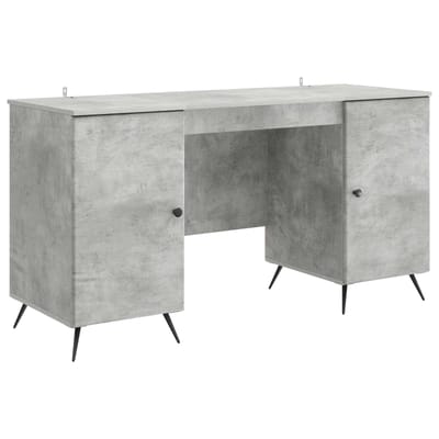 vidaXL - Bureau - Betongrijs - 142,5 - x - 50 - x - 75 - cm - Bewerkt - hout