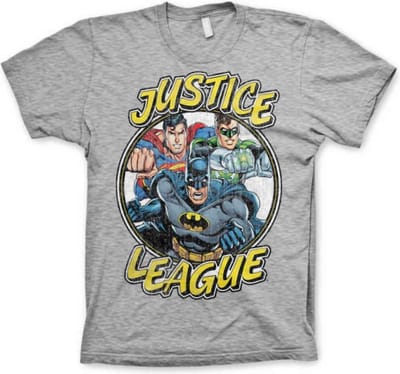 DC Comics Justice League Heren Tshirt -S- Team Grijs