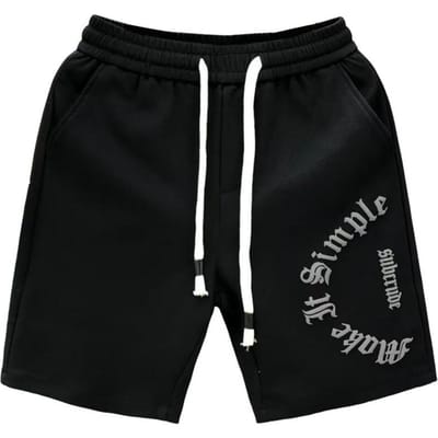 Heren Zomer Shorts Verstelbaar Trekkoord Elastische Taille Casual Wijde Pijpen Shorts Letterprint Sport Korte Broek L