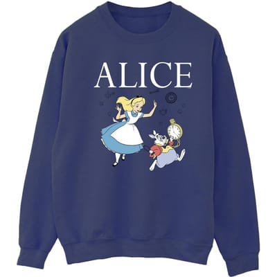Disney Dames/Dames Alice In Wonderland Follow The Rabbit Sweatshirt (Marineblauw)