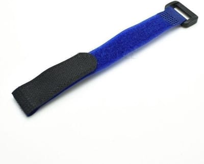 Kabelbinder met klittenband - 15cm - Blauw- 10 stuks