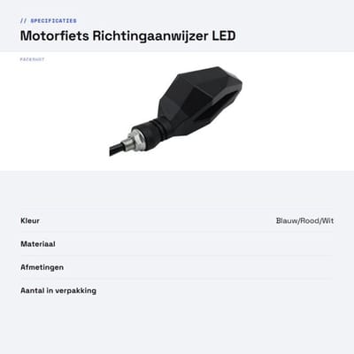 Allecto - Motorfiets Richtingaanwijzer - LED Verlichting