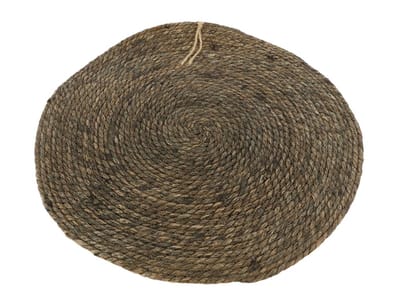 HBX natural living wanddecoratie placemat rond 50cm bruin meerkleurig.