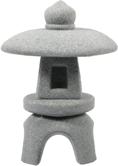 Dailygoods- Stenen Lantaarn Mini Pagode - Tuindecoratie - Tuinbeelden - Bonsai Decoratie - Aquarium Ornament - Robuust Zandsteen 10x7,5x7,5 cm