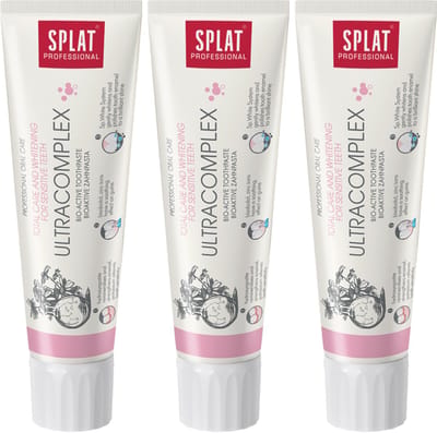 SPLAT Ultracomplex - Witte Tandpasta - Beschermend, Fluoridevrij, 3-pack