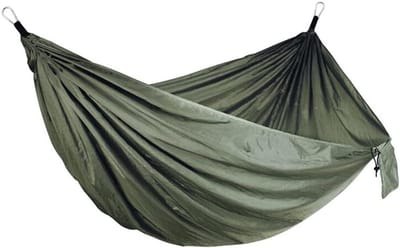Grote Hangmat - Dubbele Hangmat - Buiten Ontspannen - Sterke Parachute Stof - 270x140 cm - Legergroen