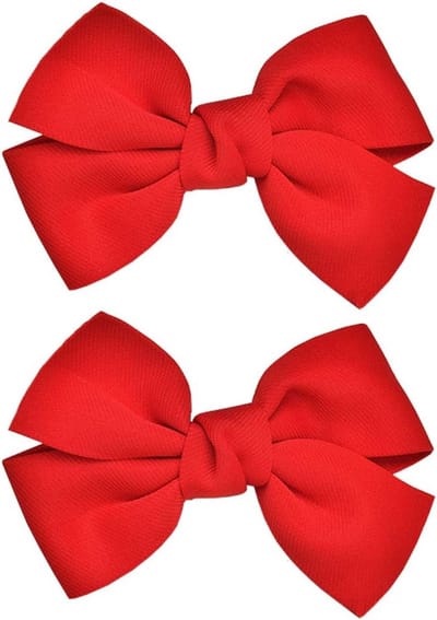 Set van 2 Rode Haarspeldjes met Strik voor Dames en Meisjes