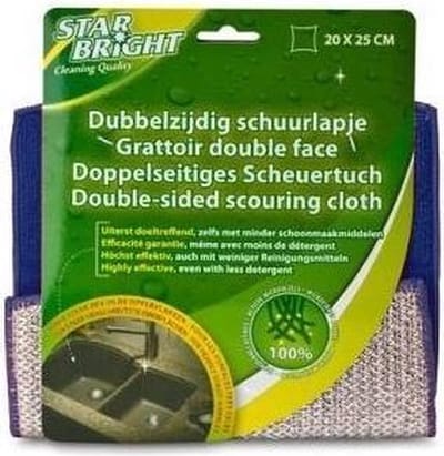 Starbright Dubbelzijdig Schuurlapje Blauw 25 Cm