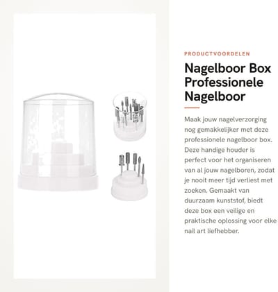 Dailygoods- Nagelboor Professionele Organizer - Nagelborstel Houder - Kunststof Stand - 48 Gaten - Duurzaam - Lichtgewicht - Nagelboorhouder