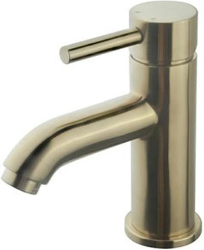 Wiesbaden Cadans Wastafel kraan - Goud Look - Geborsteld Messing