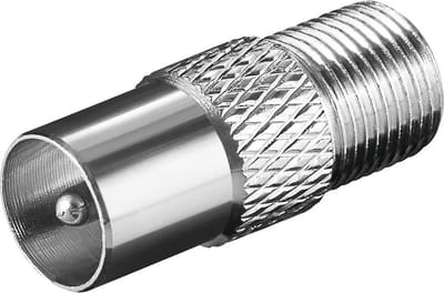 F (v) - Coax IEC (m) adapter