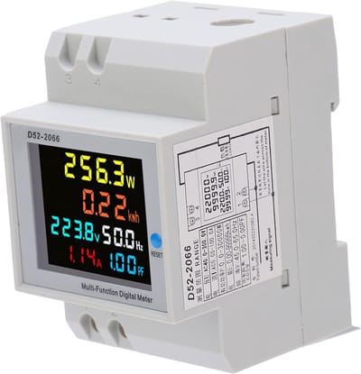 Wattuurmeter Energiemeter - Stroomverbruik Meter - Energie Verbruik Meten - 6 Parameters Tegelijk - 0-99999 kWh