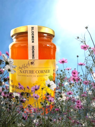 Nederlandse Bloemenhoning | Dutch Wildflower Honey | Miel de Fleurs | عسل الأزهار – 100% Puur & Natuurlijk | Rauw & Onverhit | 450g