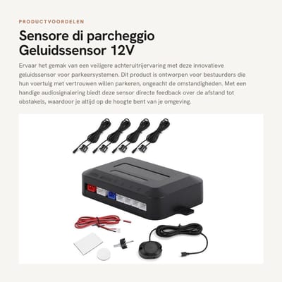 Dailygoods- Parkeersensor Draadloos - Parkeersensoren - Achteruitrijsensor - Geluidsindicator - 12V - Schokbestendig