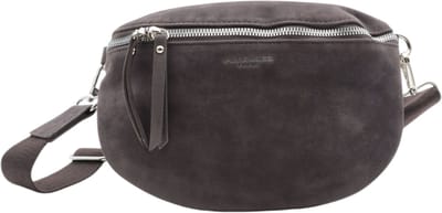 Trendy bumbagg / crossbodytas - Flora & Co - suedelook - grijs