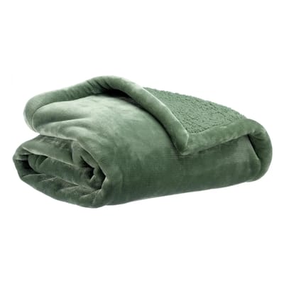 Dekbedovertrek Michka - Dubbelzijdig knus polyester dekbedovertrek, maat 240 x 220 cm, kleur amandelbeige