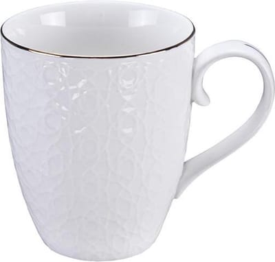 Tokyo Design Studio - Nippon White Goude Rand - Mok - Thee Kop -8.5x10.2cm 380ml Strepen Wit Goud