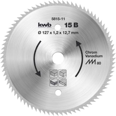 Cirkelzaagblad 127 x 12,75 mm voor Fijne Sneden in Hout - Geschikt voor Multiplex, Panelen en Profielhout
