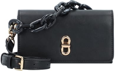 SEIDENFELT MANUFAKTUR Handtas Avondtas Herrvik Crossbag with lock Black / Gold Zwart