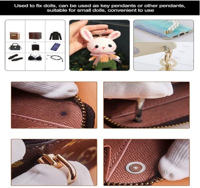 Dailygoods- Klinknagels 10 Stuks - Messing Klinknagels - Leren Klinknagels - Holnieten - Schroef Klinknagels - Professionele Kwaliteit - Klinknagel
