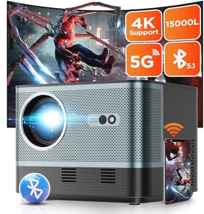 Trapeziumcorrectie HDMI Projector met Full HD 1080P en 4K Ondersteuning voor Thuisbioscoop