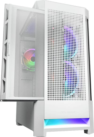 Cougar COUGAR Gehäuse Midi-Tower Airface ARGB, Midi-tower Gaming-behuizing Wit 4 voorgeïnstalleerde ventilators