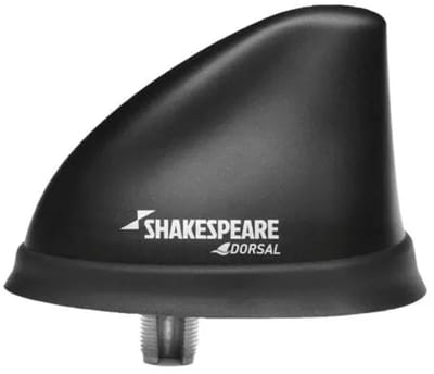 Shakespeare Dorsal VHF dak antenne - zwart - marifoon